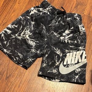 Nike Black and Gray Graphic Shorts